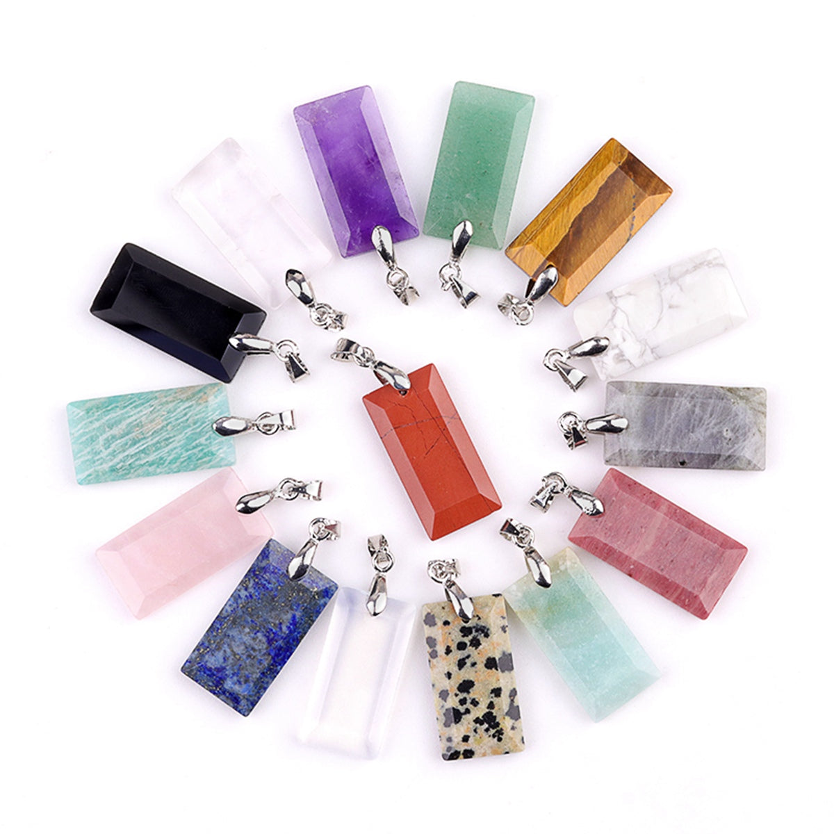 Rectangle  Gemstone Pendant