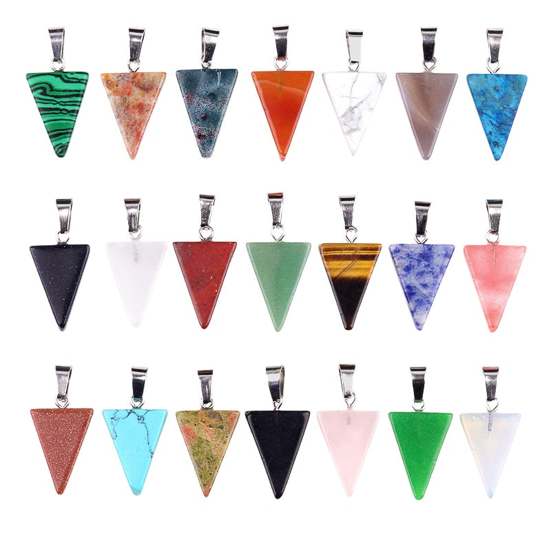 Triangle Gemstone Pendant