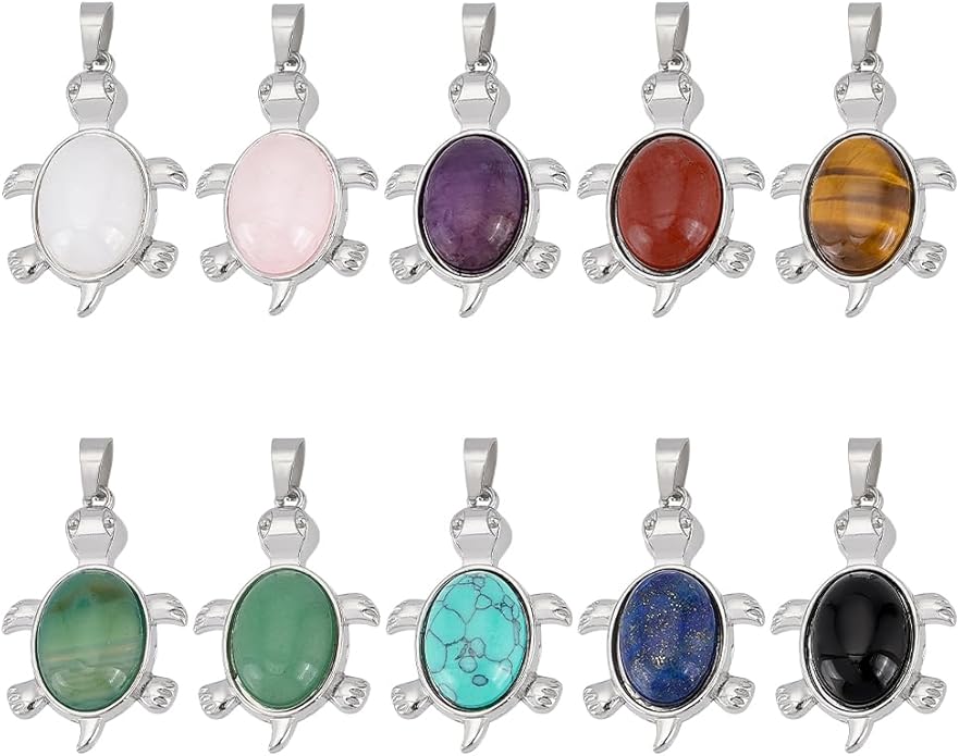 Turtle Gemstone Pendant