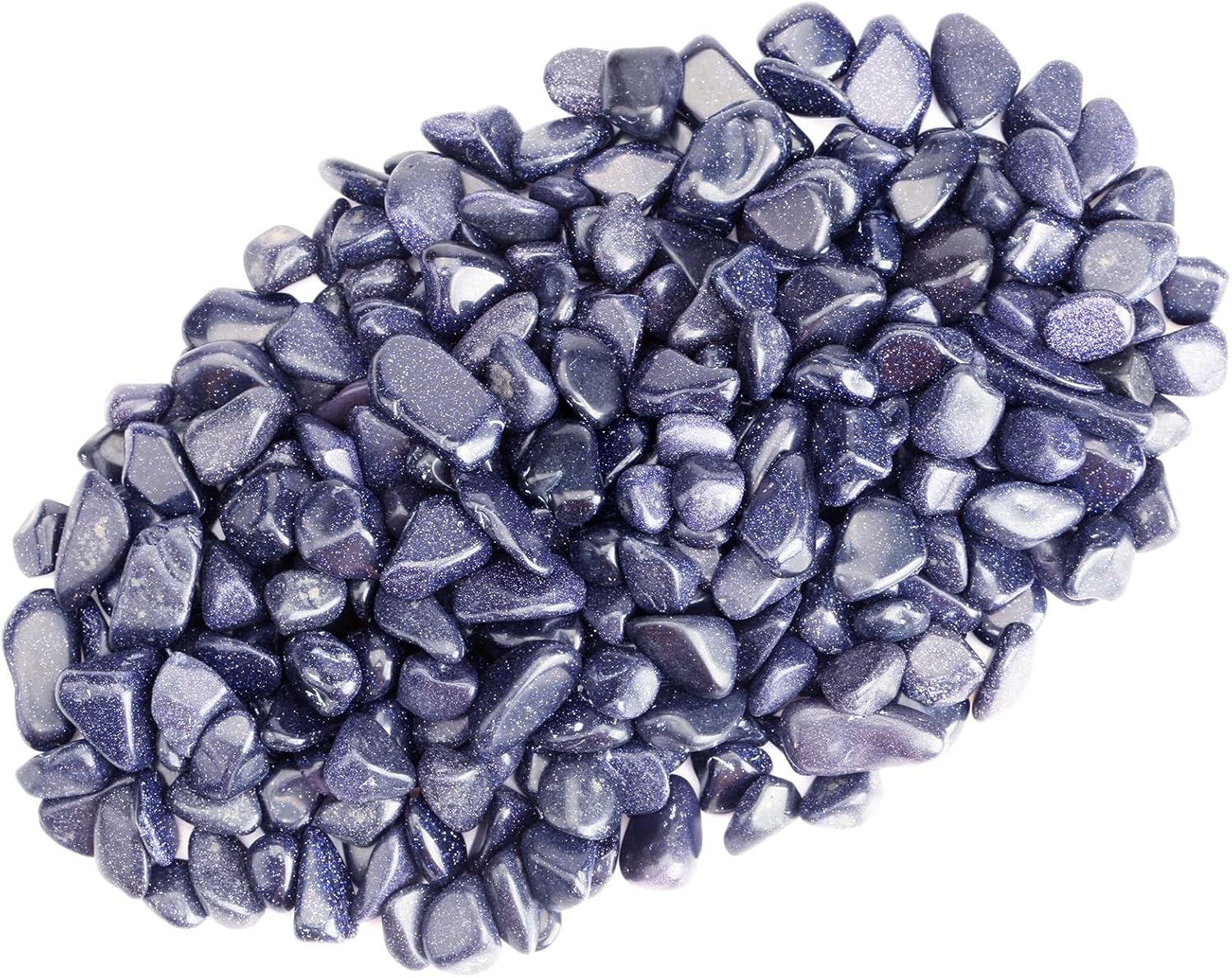 Blue Goldstone & Synthetic Sandstone Material-合成蓝金砂