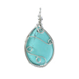 Handmade Wire Wrapped Teardrop Gemstone Pendant For Making Jewelry #SP1752