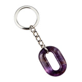 Hollow O-Shape Gemstone Pendant 25×40mm Keychain