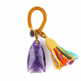 Handmade Gemstone Fish Keychain with Colorful Tassel #KC2016S-A10 Charm for Abundance, Protection & Everyday Luck | Perfect Gift for Her