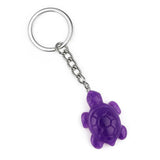 Gemstone Tortoise Keychain - Natural Stone Animal Charm