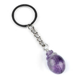 1.0Inch Hand Carved Beetle Gemstone Pendant Animal Keychain #KC2315S-A1