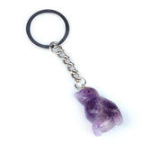 1.0Inch Handmade Craved  Gemstone Bird Animal Pendant Keychain #KC2317S-A1