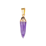 Faceted Chili Gemstone Pendant for Making Jewelry SP1871G  Gold Hand-Carved Protection Amulet Charms