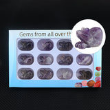 1.0Inch Hand Carved Mouse Gemstone Figurine Ornament 12PCS In Box  for Home Office Desk Decor #SP1878-12PA