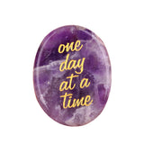 Worry Healing Palm Stones for Meditation Prayer Home Decor ( one day at a time)  35x45MM #SP1904G-W11