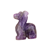 1.0 Inch Hand Carved Fawn & Deerlet Gemstone Figurine Ornament for Home Office Desk Decor #SP1956