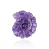 1.0 Inch Natural Crystal Snail Conch Shell Figurine – Double-Sided 3D Hand-Carved Gemstone Snail, No-Hole Decorative Ornament for Miniature Landscape Home Decor (Unique Crystal Craft) #SP1982