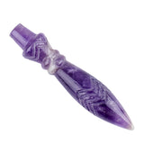 Natural Stone Carved Scepter Point Dowsing Pendant Pendulum Crystal Pendulums for Divination Dowsing
