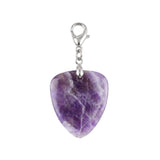 Gemstone Guitar Pick Pendant Charms for Bag Tag DIY Jewelry With Lobster Clasp SP2030-BT