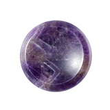 40mm Amethyst Meditation Disc Worry Stone for Stress & Anxiety Relief Thumb Crystal