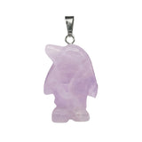 Inch Hand Carved Penguin Gemstone Pendant for Making Jewelry #SP2313S-25MM