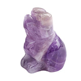 1.0 Inch Hand Carved Gemstone Dog Figurine Animal Ornament for Home Office Desk Decor #SP2317