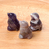 1.0 Inch Hand Carved Gemstone Bird Figurine Animal Ornament for Home Office Desk Decor #SP2316