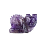 1.0 Inch Hand Carved Snail Gemstone Figurine Ornament for Home Office Desk Decor #SP2325