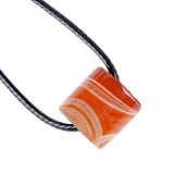 Minimalist Natural Crystal Cylinder Pendant Necklace - Adjustable Cord #SN2023