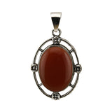 Silver Oval Gemstone Pendant for DIY Making Jewelry #SP1502S