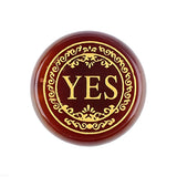25mm Natural Gemstone Decision Stone Double-Sided Engraved YES / NO Palm Stones Gold Lettering Divination Healing Crystals for Gift