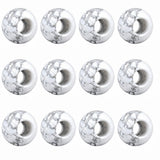 Wholesale 12PCS Round Gemstone Beads Drilled 5mm Large Hole Polished Stone Ball for DIY Jewelry Making