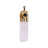 Natural Selenite Gypsum Crystal Pendant with Raw Stone & Crystal #SP1774