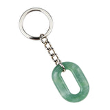 Hollow O-Shape Gemstone Pendant 25×40mm Keychain