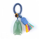 Handmade Gemstone Fish Keychain with Colorful Tassel #KC2016S-A10 Charm for Abundance, Protection & Everyday Luck | Perfect Gift for Her