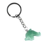 1.0Inch Dolphin Gemstone Pendant Keychain #KC2310S-A1