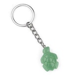 Gemstone Tortoise Keychain - Natural Stone Animal Charm