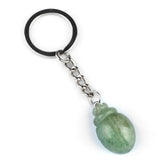 1.0Inch Hand Carved Beetle Gemstone Pendant Animal Keychain #KC2315S-A1
