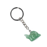 1.0 Inch Hand Carved Snail Gemstone Figurine Pendant Keychain #KC2323S-A1