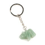 Hand-Carved Gemstone Bear Pendant & Keychain – 25MM Natural Stone Animal Charm, Perfect Key Ring Accessory for Bags & Purses (Unique Gift Idea) #KC2324S-A3