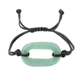 Handmade Woven O-Shape Gemstone Beads Bracelets Adjustable for Women Men