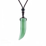 Gemstone Horn Pendant Necklace – Handcrafted Healing Crystal Jewelry for Men & Women #SN2017