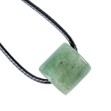 Minimalist Natural Crystal Cylinder Pendant Necklace - Adjustable Cord #SN2023