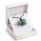 12x20MM Natural Stone Gourd Pendant Necklace in Gift Box Adjustable Healing Crystal Calabash Amulet