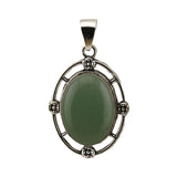 Silver Oval Gemstone Pendant for DIY Making Jewelry #SP1502S