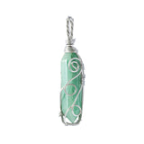 Handmade Wire Wrapped Hexagonal Point Gemstone Pendant For Making Jewelry #SP1753