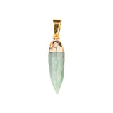 Faceted Chili Gemstone Pendant for Making Jewelry SP1871G  Gold Hand-Carved Protection Amulet Charms