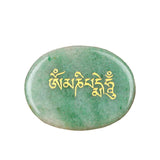 Worry Healing Palm Stones for Meditation Prayer Home Decor ( Om Mani Padme Hum)  35x45MM #SP1904G-W06