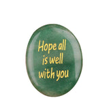 Worry Healing Palm Stones for Meditation Prayer Home Decor ( Hope all is well with you)  35x45MM #SP1904G-W12