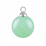 10MM Gemstone Round Ball Pendant Silver Cap for DIY Jewelry Making