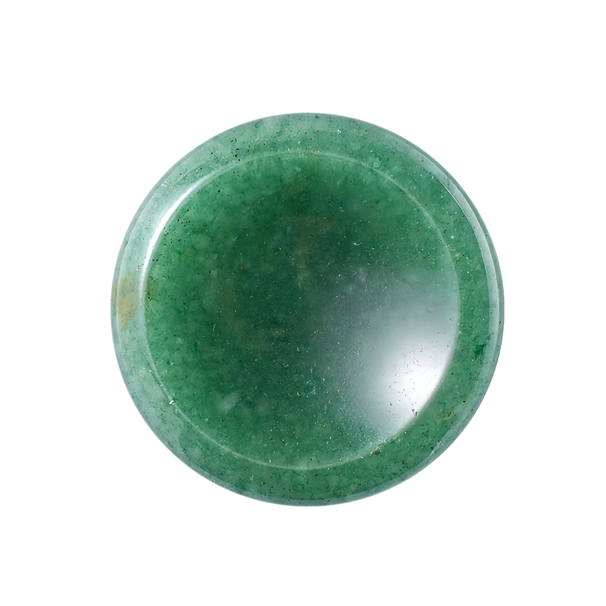 40mm Green Aventurine Meditation Disc Thumb Worry Stone for Stress & Anxiety Relief