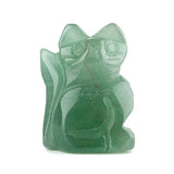 1" Gemstone Cat Figurine - Hand-Carved Healing Crystal