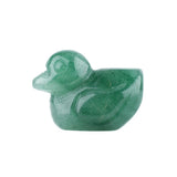 1" Gemstone Duck Figurine - Natural Stone Desk Ornament