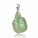 1" Hand-Carved Tortoise Pendant - Gemstone Crystal Charm