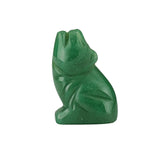 1.0Inch Hand Carved Wolf Gemstone Figurine Animal Ornament for Home Office Desk Decor #SP2314