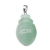 1.0Inch Hand Carved Gemstone Beetle Animal Pendant for Making Jewelry #SP2315S-25MM
